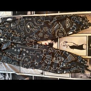 Allover Cartoon Graphic Wind Pants